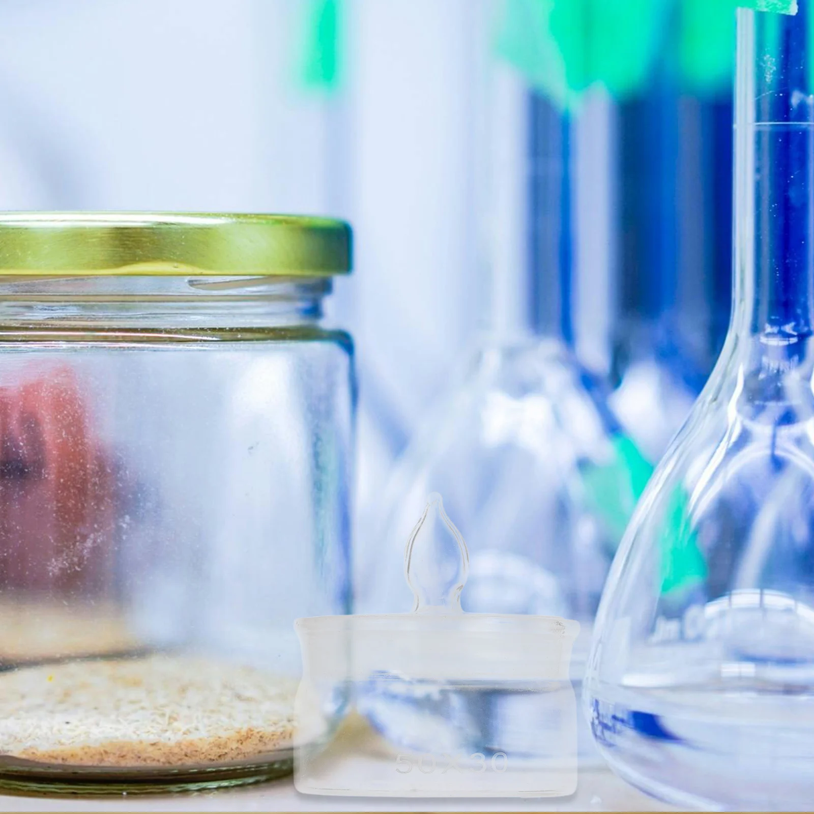 

2Pcs Glass Sampling Weighing Bottles Laboratory Weighing Holder Jars Useful for Chemistry Teaching Experiments