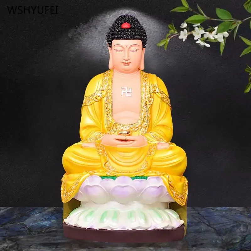1 piece of 30cm high resin household Shakyamuni Buddha statue household worship statue feng shui ornament