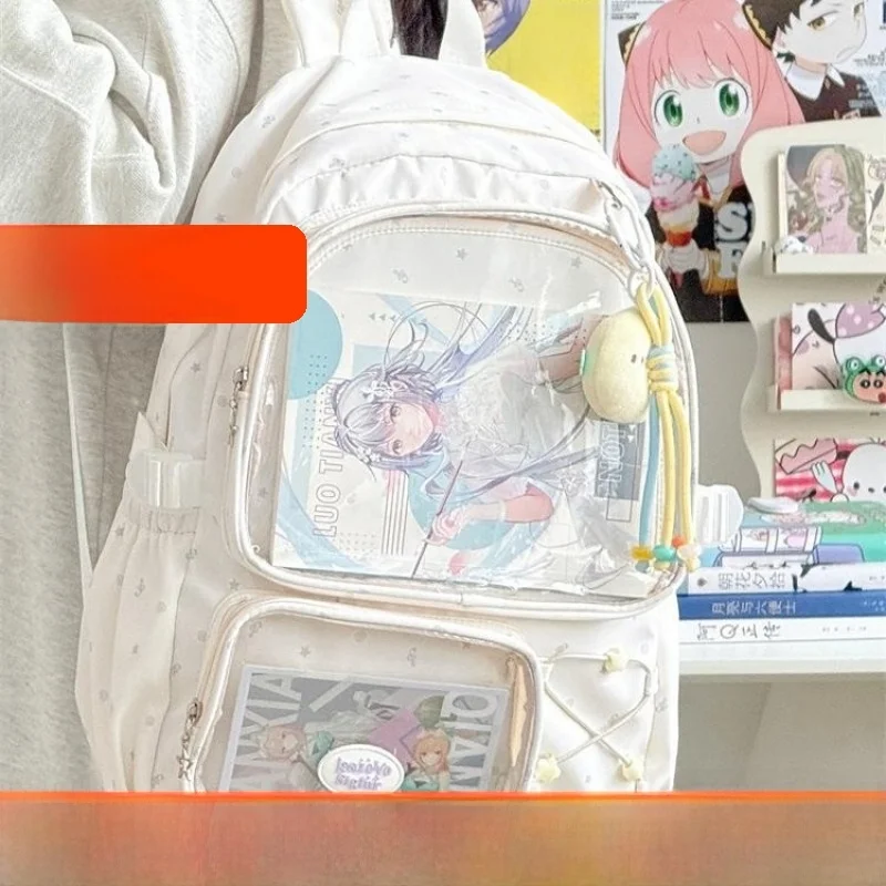 

Новая женская повседневная городская сумка-рюкзак 2025 года с двумя лямками, большой вместимости, функциональная, из нейлона, для активного отдыха, молодежная