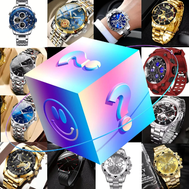 Surprise Mystery Box, 100% Prize Rate, Randomly includes a watch set as shown in the picture.