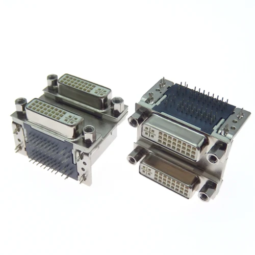 Imagen 2 del producto DVI24 + 5 A 24 + 5 BASE de doble capa DVI, pie recto/curvo, Conector de interfaz de pantalla de TV para PC