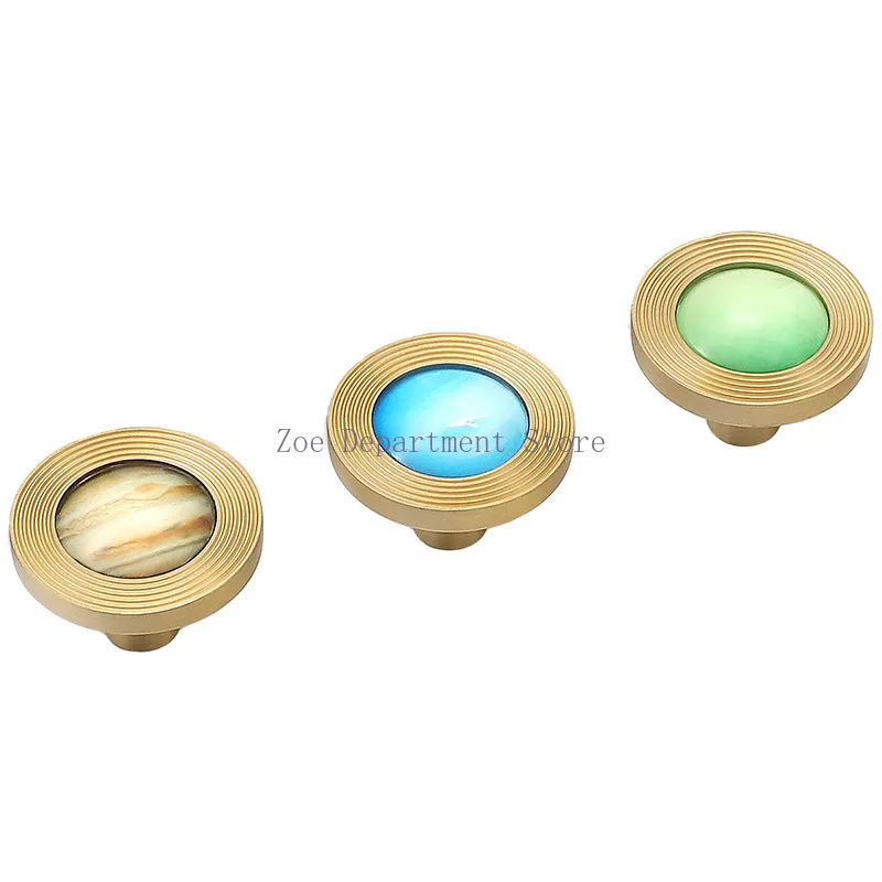French Furniture Knobs Brass+ Crystal Glass Drawer Handle Nordic Style Premium Cabinet Wardrobe Door Handle Cabinet Door Knob