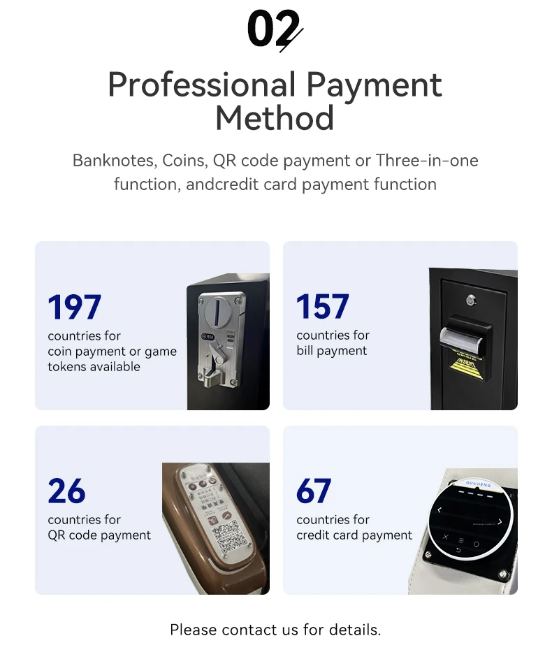 Commercial Massage Chair With Paper Money Banknote Operated Payment System For Public Place Station Airport Business Investment