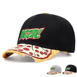 2023 Spring Autumn New Baseball Caps For Men Fashion Pizza Brim Design Trucker Snpaback Hats For Women Cotton Golf Cap Male