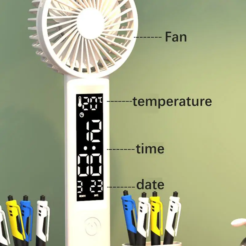 Luz de mesa con ventilador, lámpara de mesa con enchufe, soporte para bolígrafo, batería de larga duración, luz de lectura de libros, accesorios para sala de estudio