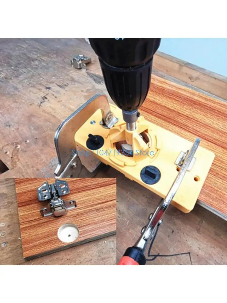 0XLD Hinge Hole Opener 15-35mm Doweling Jig Joinery Boring Hole Drill Guide Tools