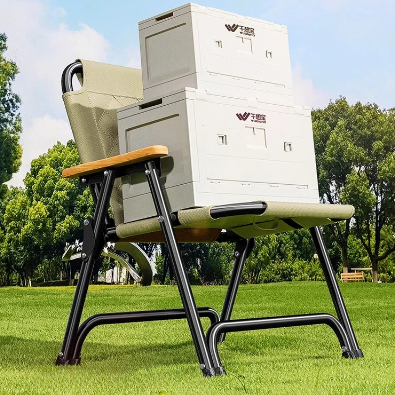 

Folding Reclining Lounge Chair, Outdoor Camping Picnic Kermit Chair, Portable Beach Deck Chair with Backrest for Garden Balcony