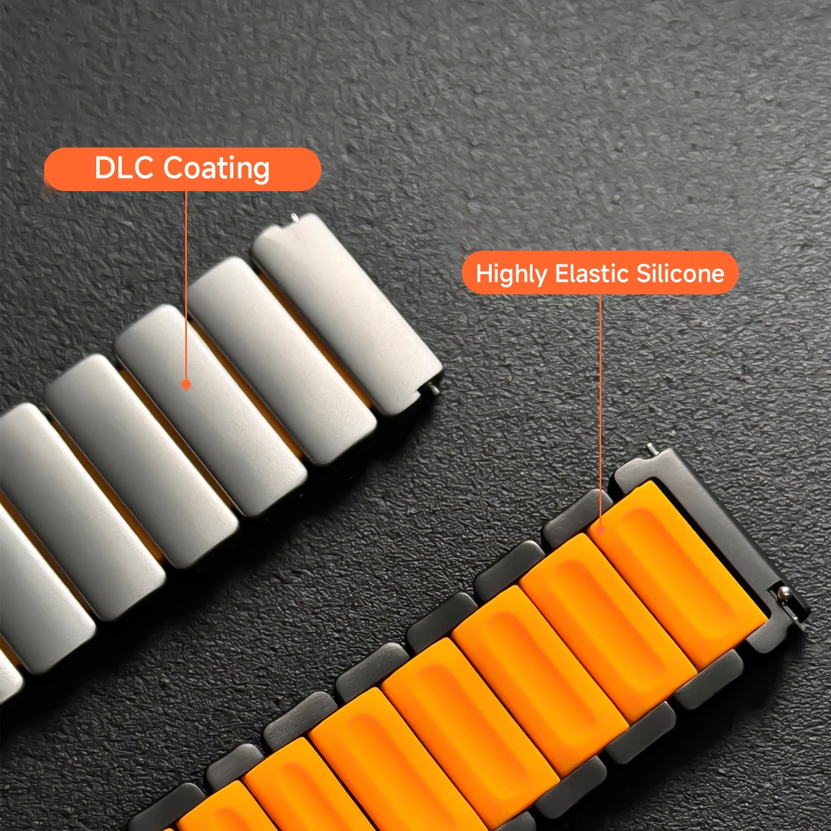 

Роскошный титановый ремешок с резиновой вставкой для Huawei Watch GT6 Pro, GT6, GT5/4 46 мм, Ultimate 22 мм, резиновый ремешок для Amazfit Balance Watch Active 2