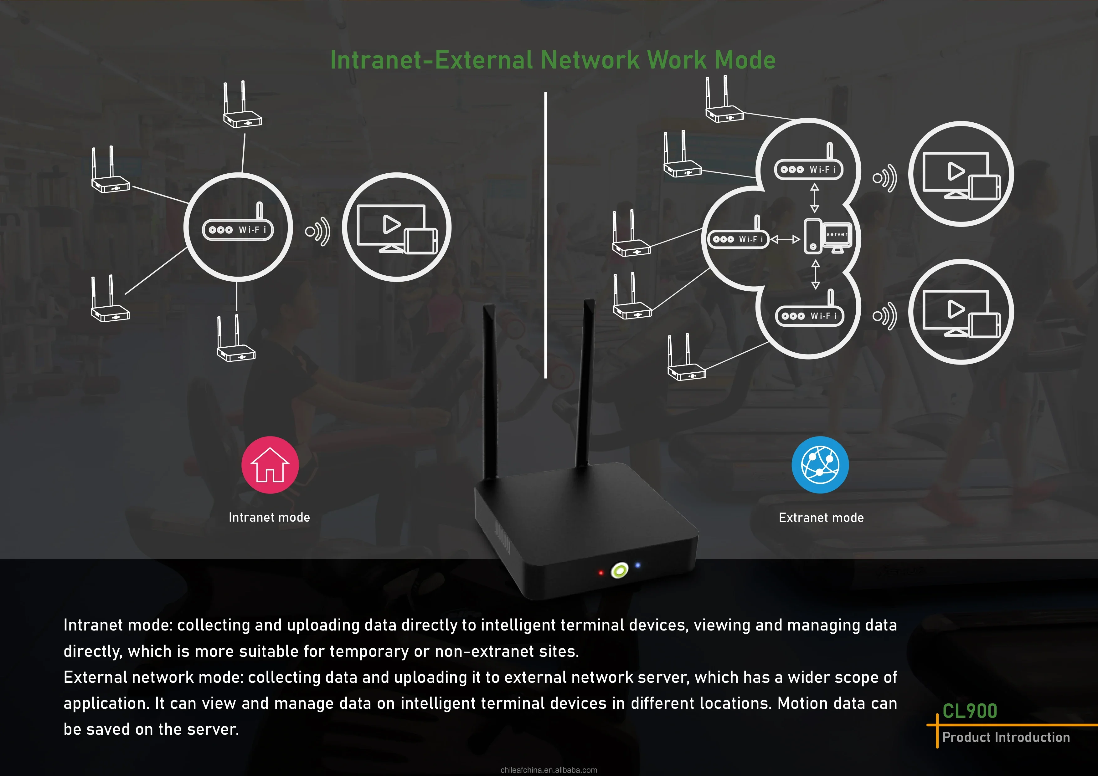 CHILEAF Wireless ANT+ Fitness Receiver, ANT+ Hub For Group Heart Rate Training