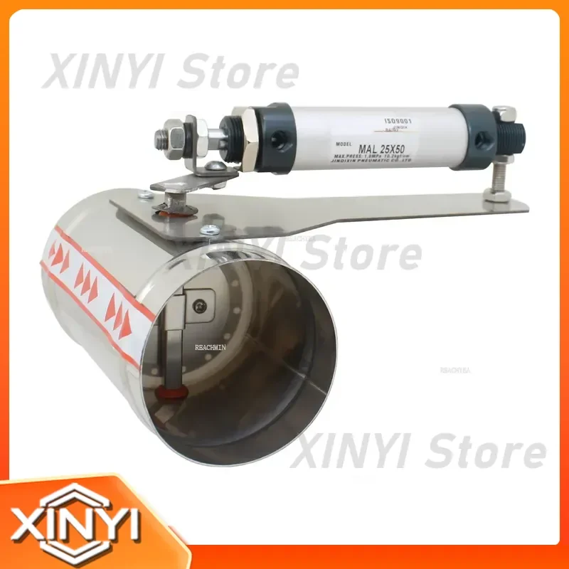 Pneumatic Damper Air Valve Motorized Check for 3 4 5 6 8inch Pipe Stainless Steel 201