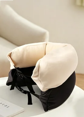 Detachable Washable Cover Adjustable Buckle U Shape Neck Pillow Travel Airplane Office Nap