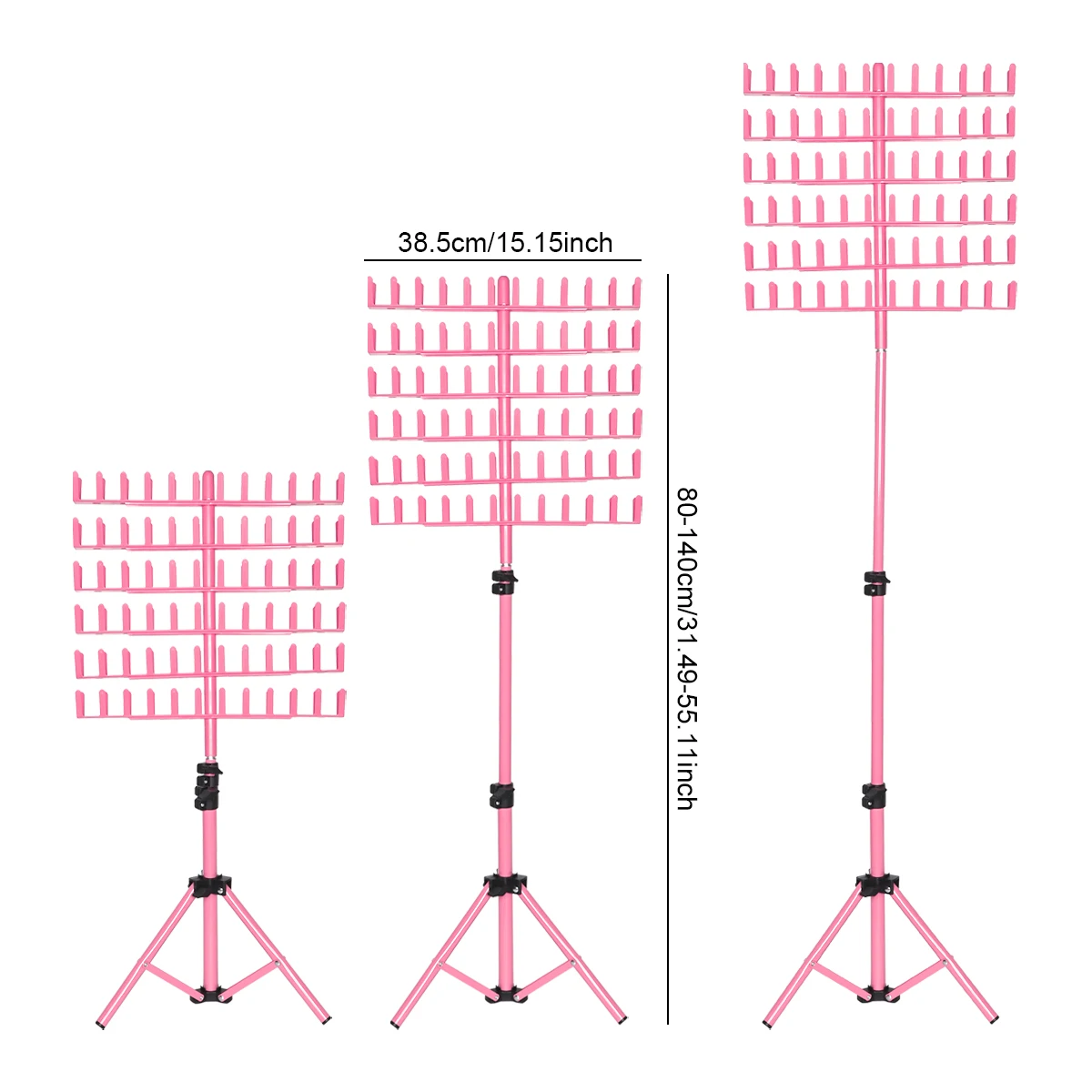 144 Pegs Braiding Hair Rack Standing Display Stand Hair Racks Adjustable Height Hair Extension Holder Stylists Braiders Tools