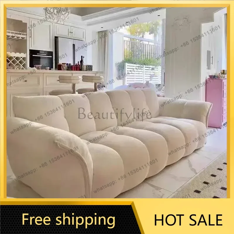 LJY Ergonomic Fancy Living Room Sofas Soft New Arrival European Velvet Lazy Sofa Modern Service Woonkamer Banken Trendy Furnitur