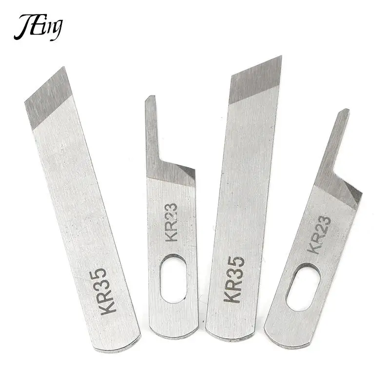 2pcs/set Overlock Sewing Machine KR23 KR35 Upper Down Knife Blade Tungsten Steel Fit For Siruba Pegasus Sewing Machines