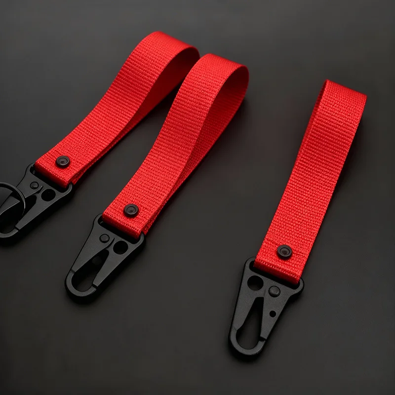 

Оптовая продажа напрямую от производителя: однотонная тканая лента без кольца для ключей, модификация, ремешок для подвешивания, карабин для ключей, подвеска для сумки