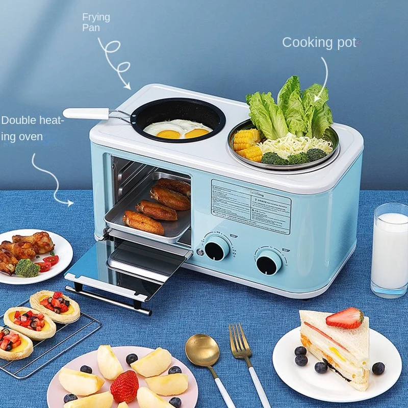 

Net Red Four-in-One Breakfast Machine Factory Manufactured Electric Small Toaster Oven Baking Sandwich Maker for Household Use