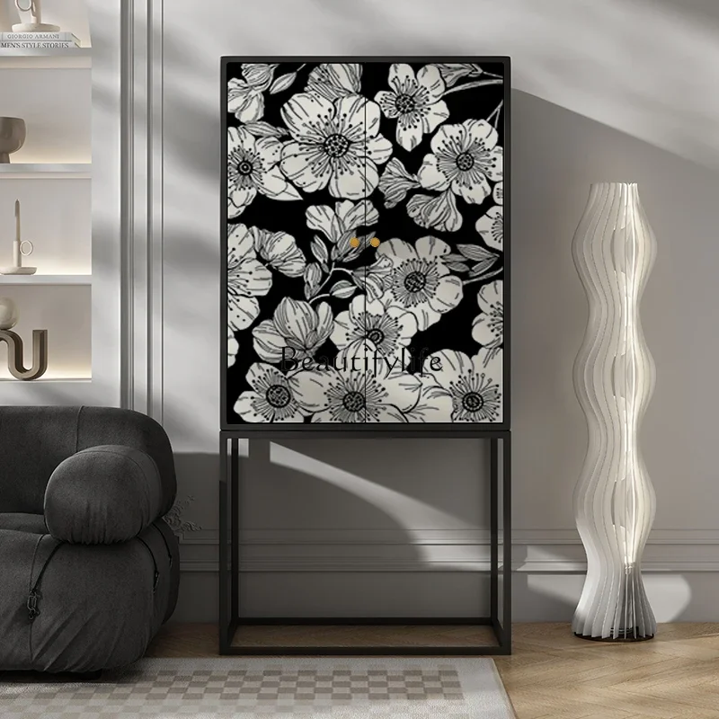 

ls 27 French light luxury multi-functional integrated cloakroom bedside cabinet hotel homestay high-footed cabinet