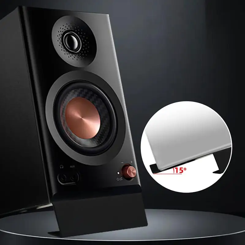 [YY35]【xxx】Heavy Duty Metal Desktop Speaker Stand With Anti Slip Base For MR5BT Secure Support And Hiddens Installation[Y35]