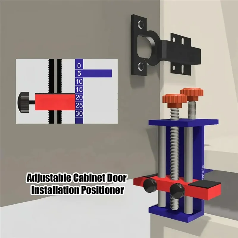 2-in-1 Cabinet Door Installation Locator Aluminium Multifunctional Door Door Panel Mounting Rebounding Device Drilling Locator