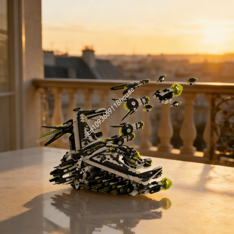 

4985pcs MOC Astral Intruder Space Blacktron II Model Building Blocks Assemble Architecture DIY Christmas Gift Toys Creative Idea