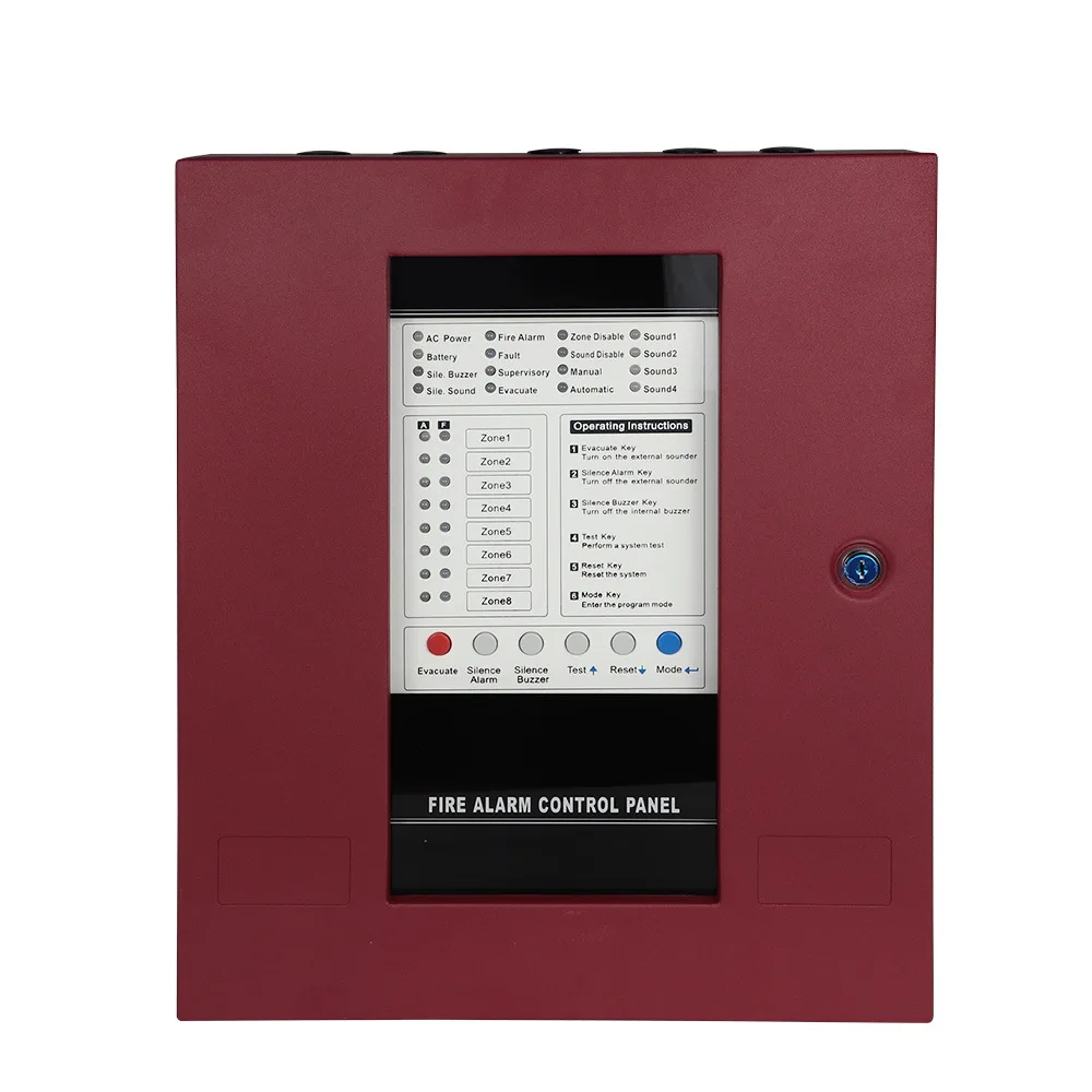 8 zones  Automatic Fire Alarm System Centralized Fire Alarm Control Panel Fire Alarm Controller