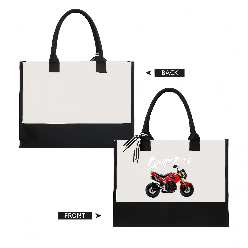 GBOMZiFE 2026 وصول جديد موضة عملية واسعة قابلة لإعادة الاستخدام حمل حقيبة نمط طباعة 2 لهجة الثقيلة حقيبة كتف كبيرة ل Al