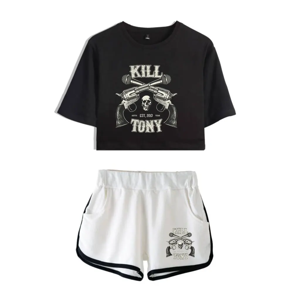 Kill Tony 60 Seconds To Kill Vintage 90s logo Merch Tops Harajuku Fashion Two Piece Set Shorts+Lovely TShirt Streetwear Outwear