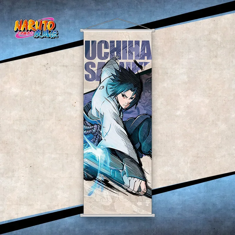 

NARUTO Uzumaki Naruto Uchiha Sasuke New Hanging Painting Poster Scroll Mural Collectible Decoration 25*70cm Anime Peripheral