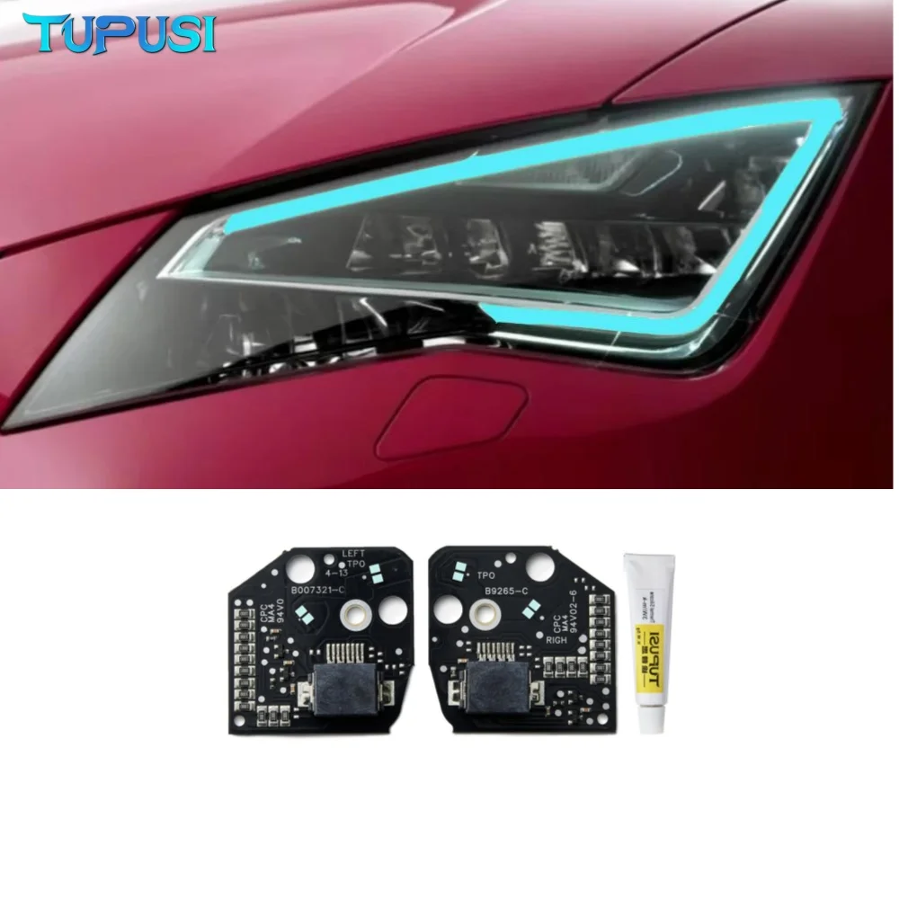 DRL LED Boards for Seat Leon MK3 2013-2016 5F Cupra DRL LED Daytime Running Lights Board Module 5F0941475 5F0941476 image 3