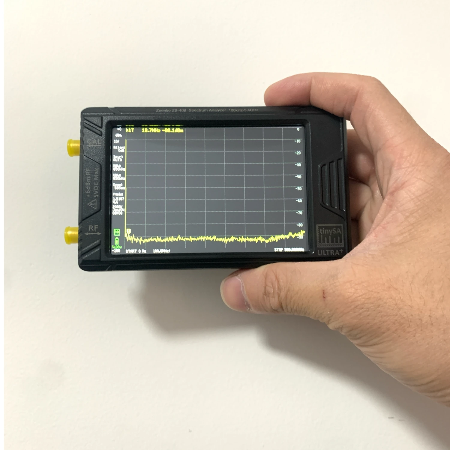 The latest Zeenko tinySA ULTRA Plus ZS406 Hand held tiny Spectrum analyzer  4inch Display