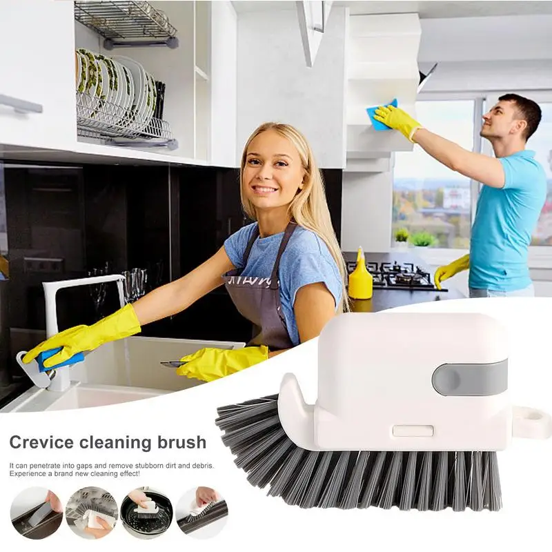 Crevice Window Track Cleaning Brush Comfortable Grip Multifunctional Cleaner Scrub Brush Groove Crevice Brush Portable Home Use