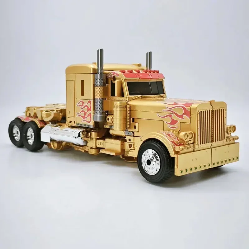 30CM Transformation Gold Robot Toys Optimus Prime Alloy Star Commander Toys Truck Car Movie Anime Action Figure kids For Toys