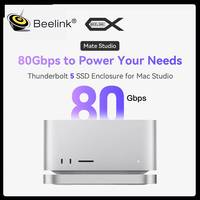 Beelink EX Mate Studio Docking Station Thunderbolt 5 SSD Enclosure for Mac Studio MINI PC Desktop laptop Gaming Computer