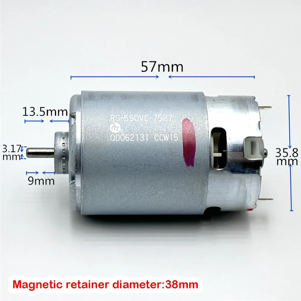 Mabuchi 550 Motor RS-550VC-7527 DC 6V-14.4V 1.2A 20000RPM High Speed  Power 20000RPM for Model Electric Machinery Drill Tool