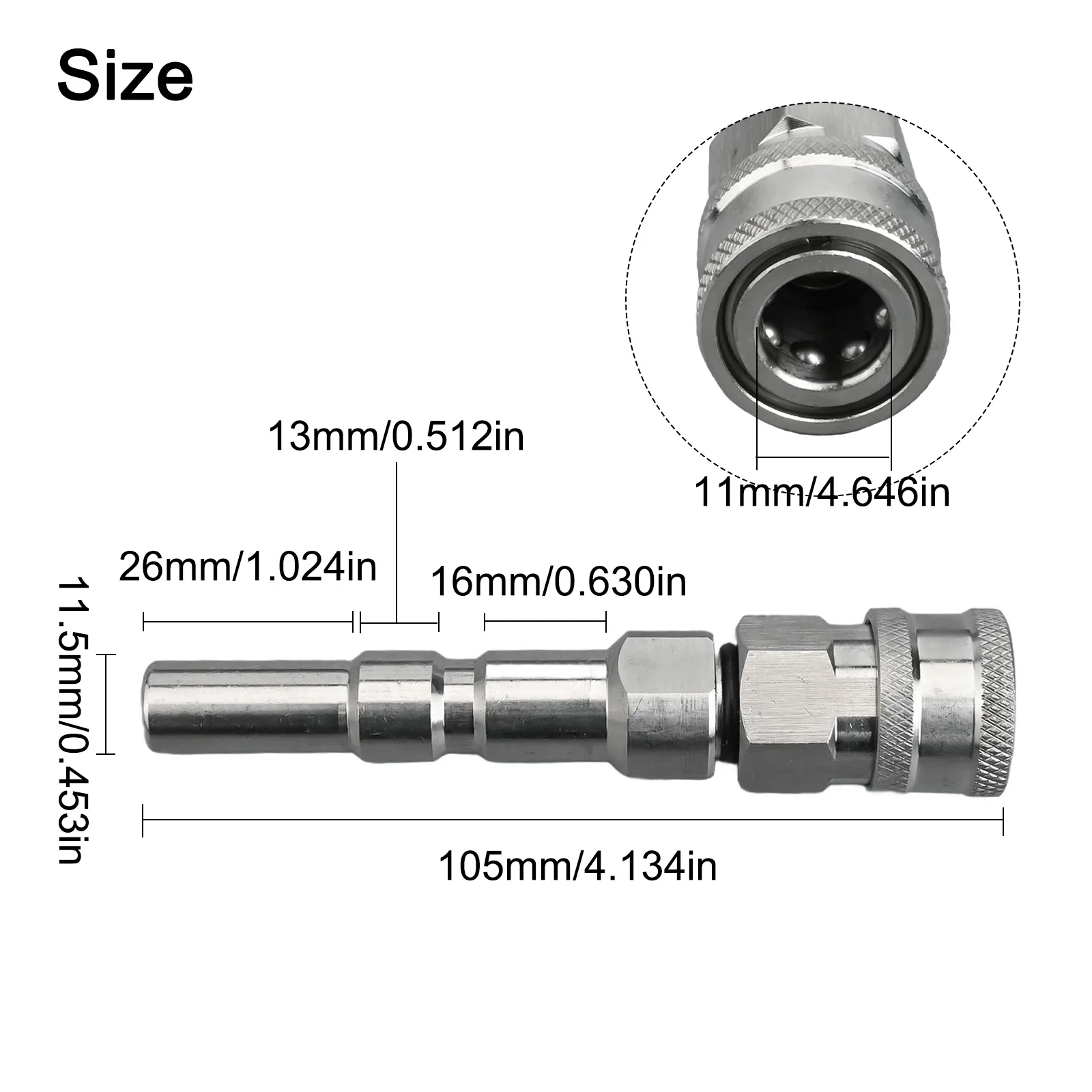 

High Pressure Nozzle Pressure Washer Adapter Effective Dirt Removal Easy Handling For Nilfisk Pressure Washers