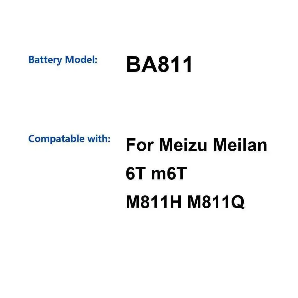 BA811 3230 мАч большой емкости для Meizu Meilan 6T M6t M811H M811Q аккумулятор мобильного телефона