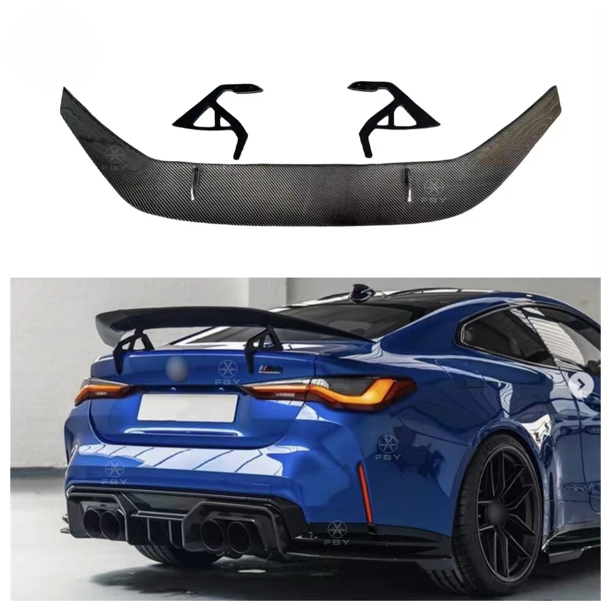 

AD Hot Style Carbon Fiber Large Rear Wing Trunk Spoiler For G80 M3 G82 M4 2020+