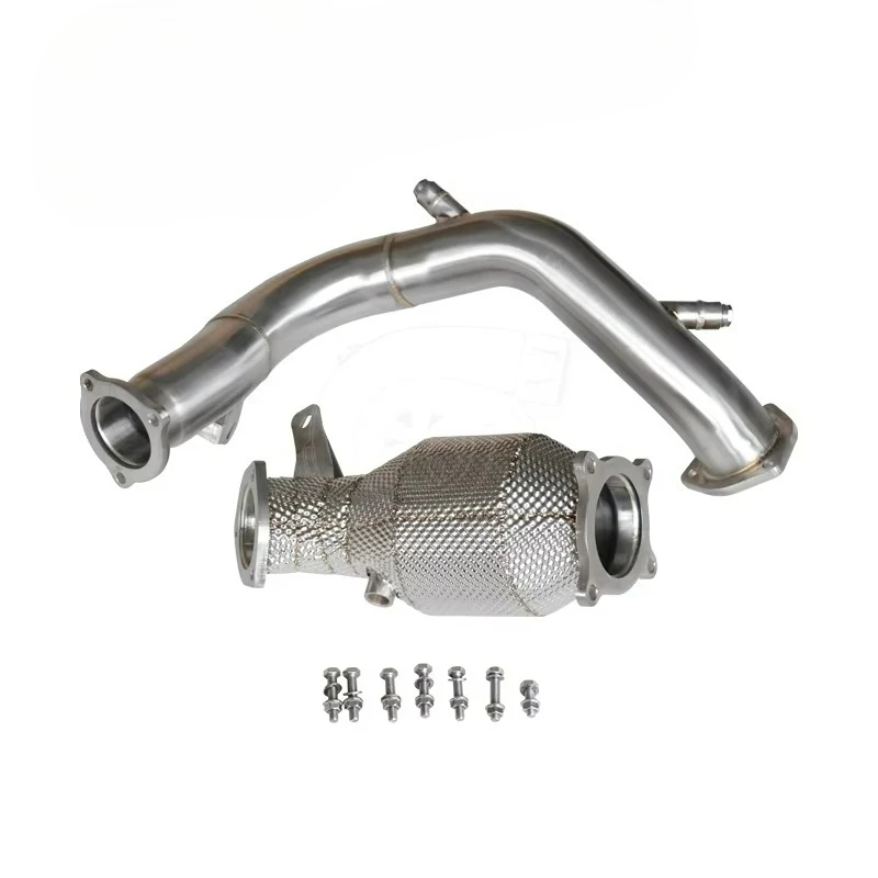 

Downpipe & Front Pipe for Audi A4 A5 A6 A7 Q5 2.0T B9 B9.5 with Heat Shield