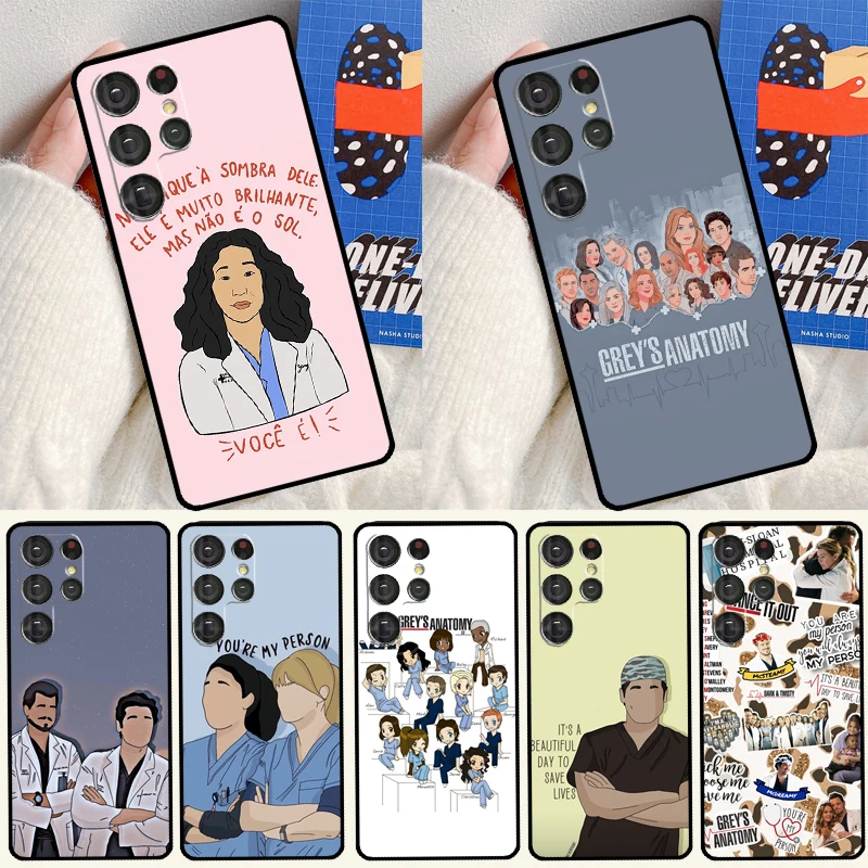 Greys Anatomy Case For Samsung Galaxy S23 S21 S22 Ultra Note 20 S8 S9 S10 Note 10 Plus S20 FE Phone Cover