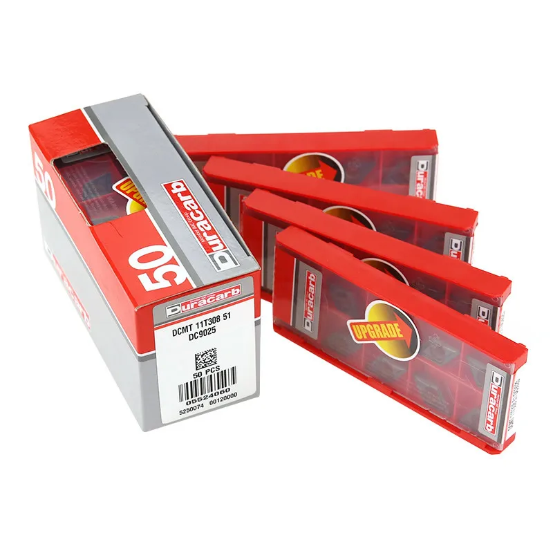 Imagem -04 - Duracarb Cnc Carbide Turning Inserções Original Dcmt Dcmt070204 Dcmt11t304 Dcmt11t308 41 51 52 Dc9015 Dc9025 Dc610 10 Pcs