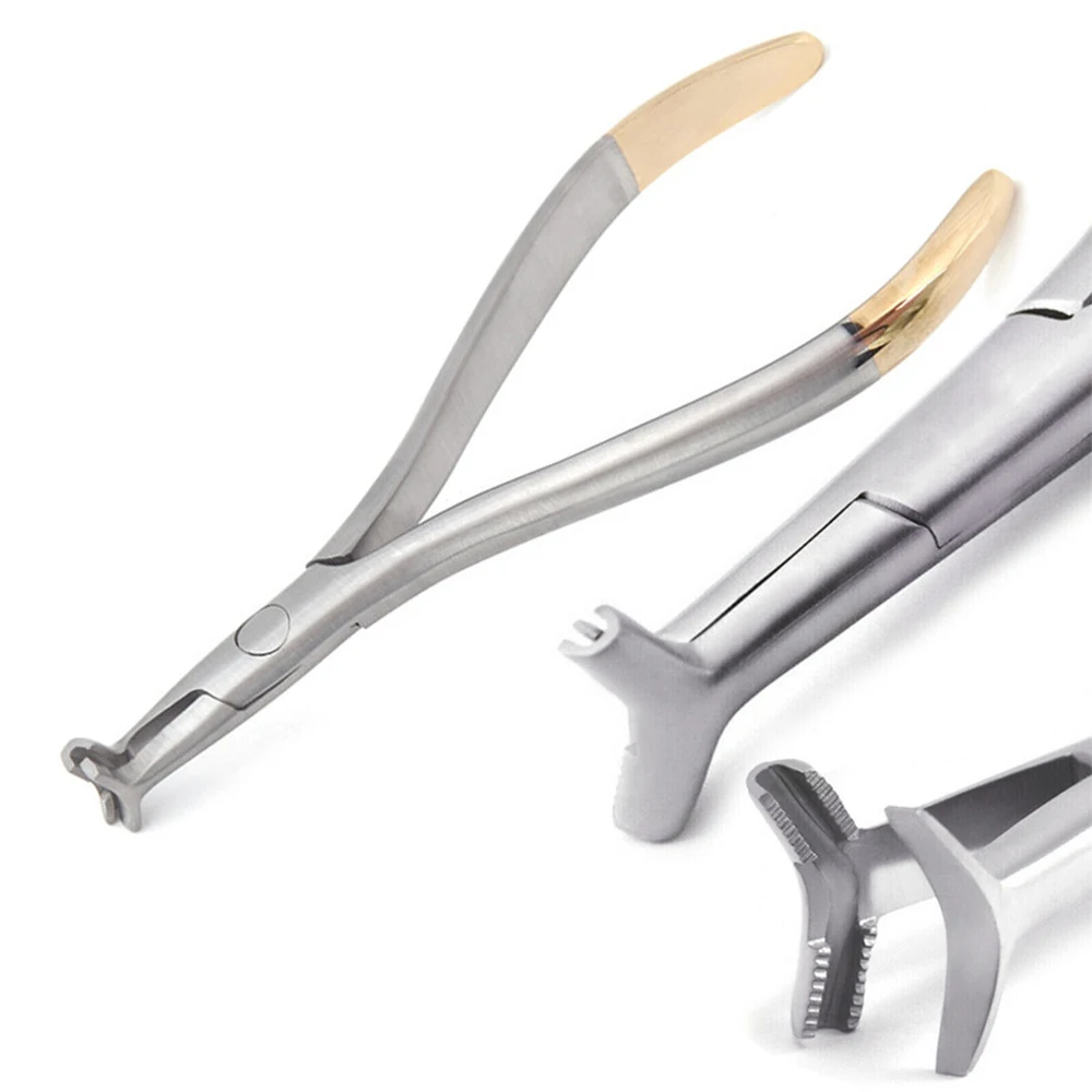 3PCS Dental Distal End Bending Plier Orthodontic NiTi Arch Wire Bender Forceps Dentistry Archwire Cinch Back Pliers