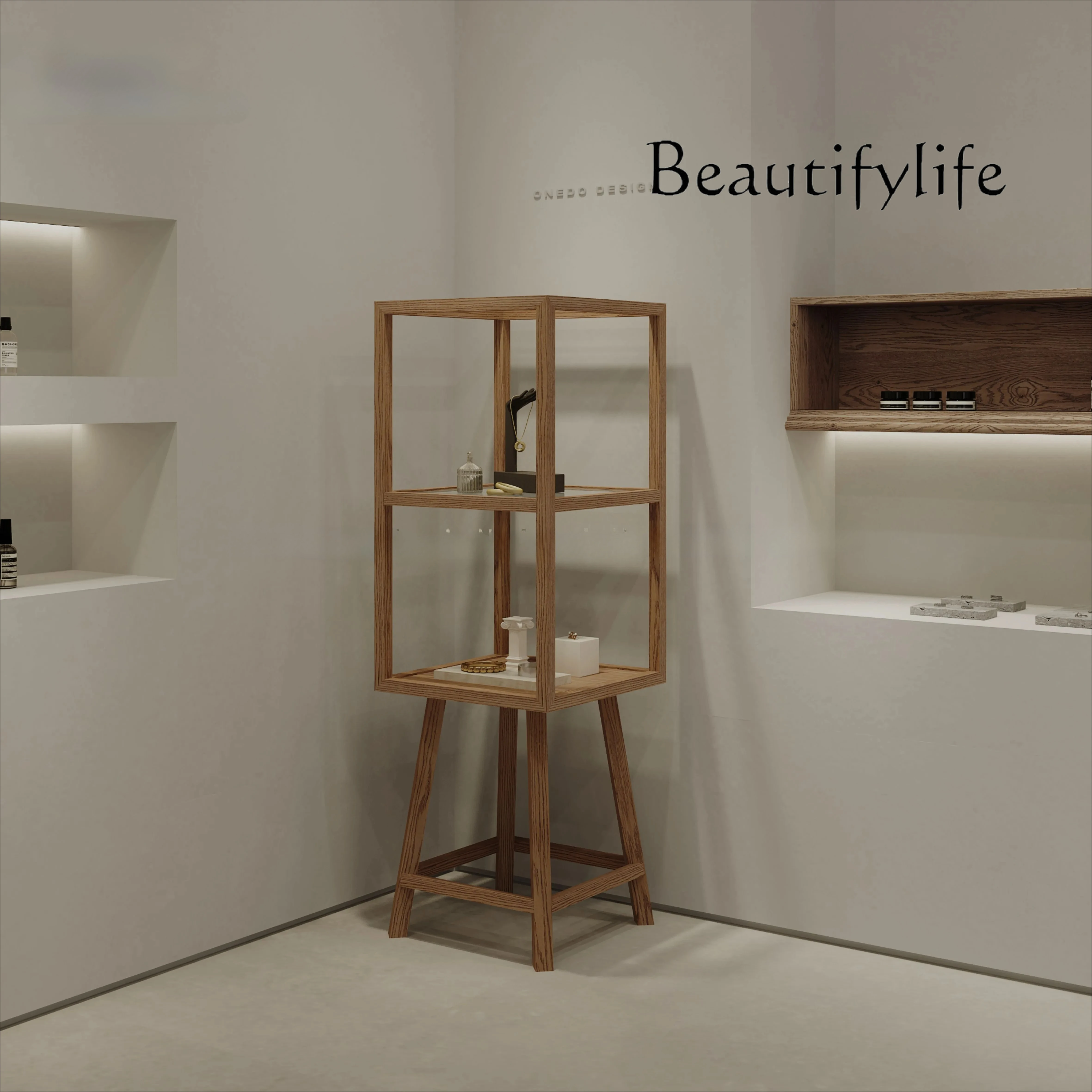 

Jewelry store display gift cabinet model layer cabinet exhibition hall jewelry display rack multi-functional wall rack