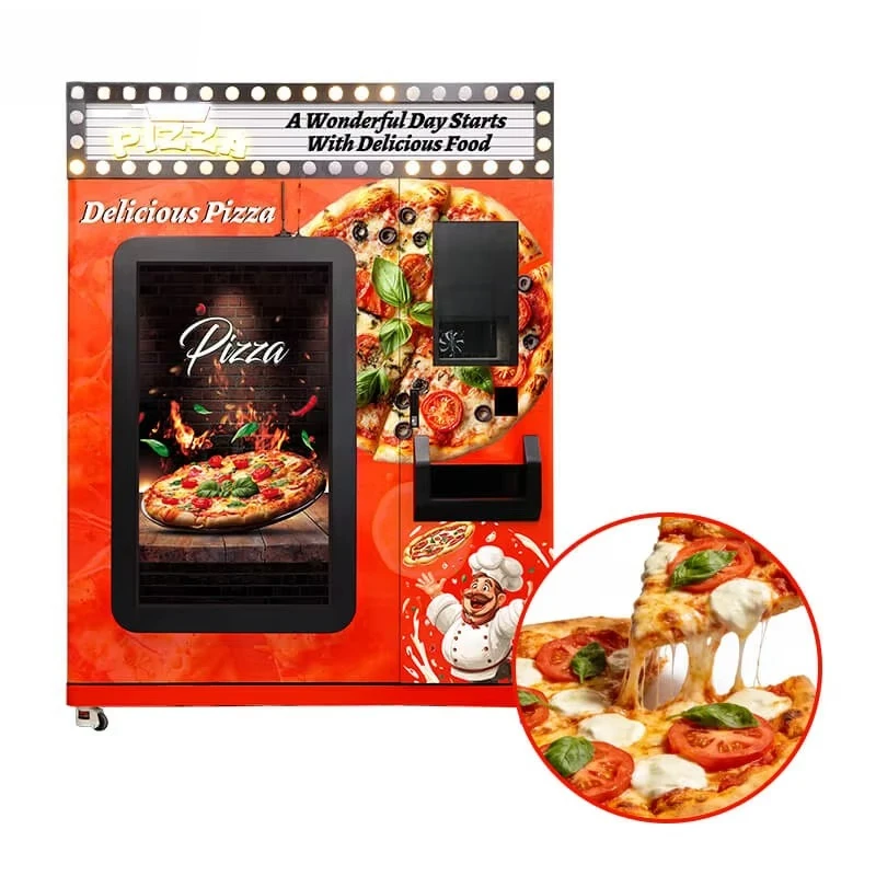 Custom 55 Inch Touch Screen Coin Banknote Qr Code Self-service Elevator Pizza Vending Machine Automatic