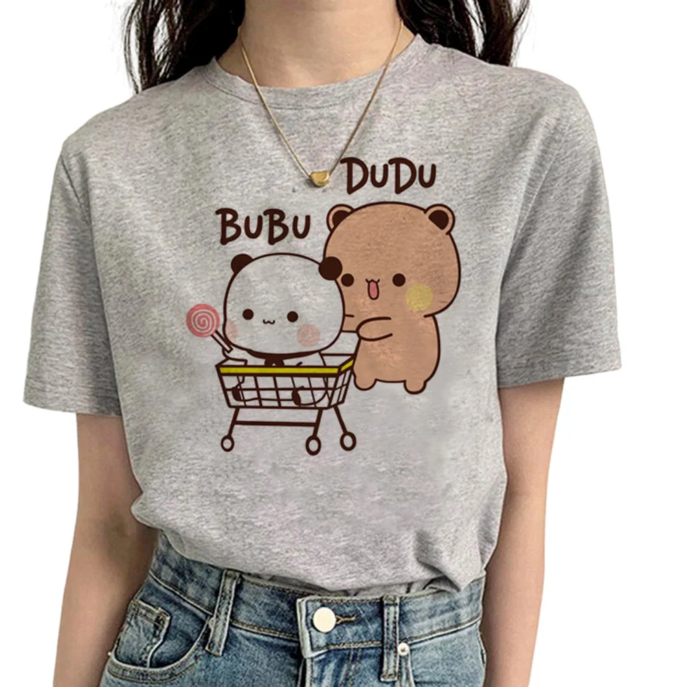 Bubu And Dudu top damski Japońskie koszulki damskie streetwear ubrania