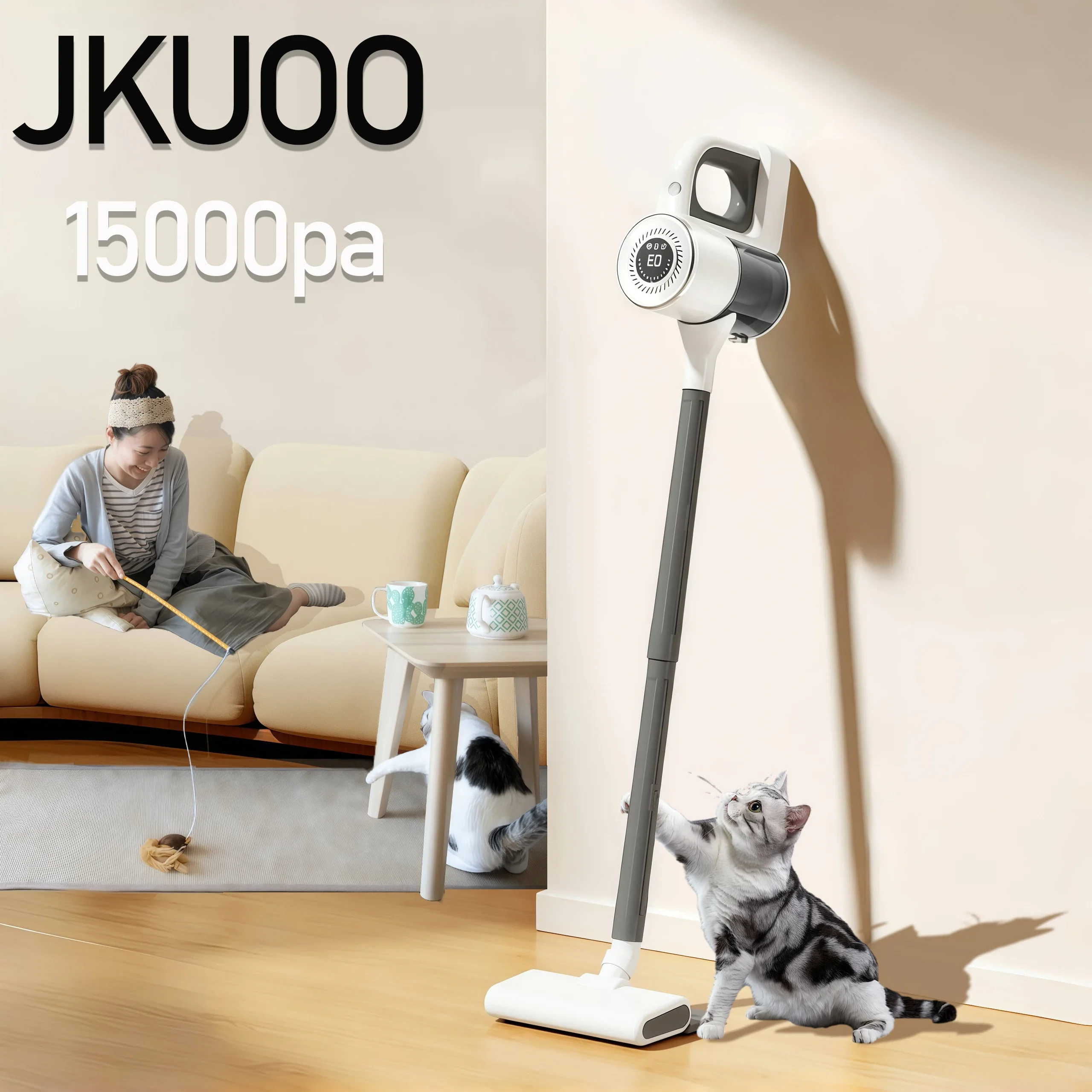 

JKUOO 15000pa Беспроводная ручная перезаряжаемая автомойка-горячая распродажа, очиститель высокого давления для автомобиля, мотоцикла, окон, патио