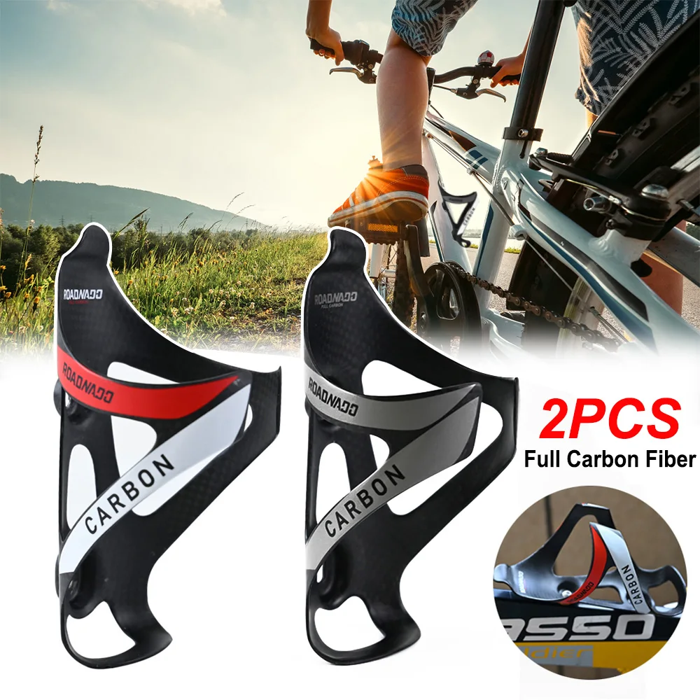 1/2PCS Full Carbon Bicycle Bottle Holder MTB Road Bike Drink Bottle Cage Ultra LightMountain MTB Bottle Holder Bike Accessories