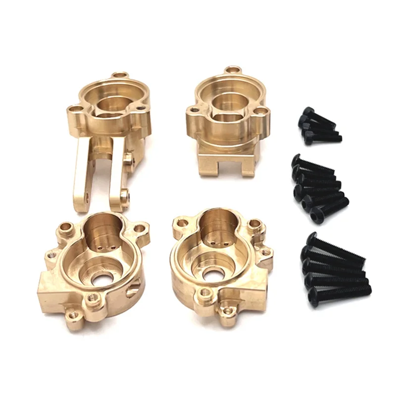 AS96-RC Обновление автомобиля Латунная рулевая чашка заднего моста + комплект крышек шестерни для 1/10 YK4107 Аксессуары для обновления радиоуправляемого автомобиля