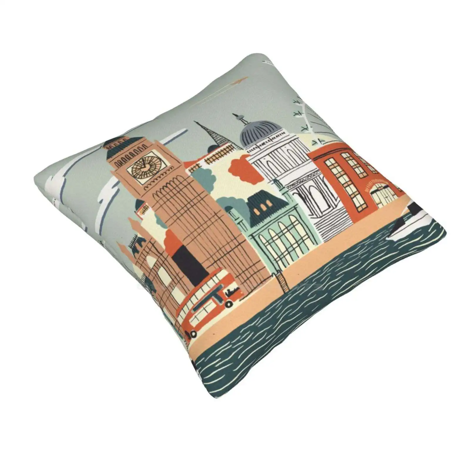 London Soft Comfortable Pillowcase Big Ben London Eye St Pauls Alexandra Cityscape England Uk Thames Clipper