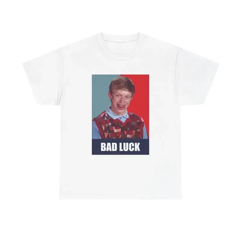 Funny Meme Bad Luck T Shirt Year Book Photo Heavy Cotton