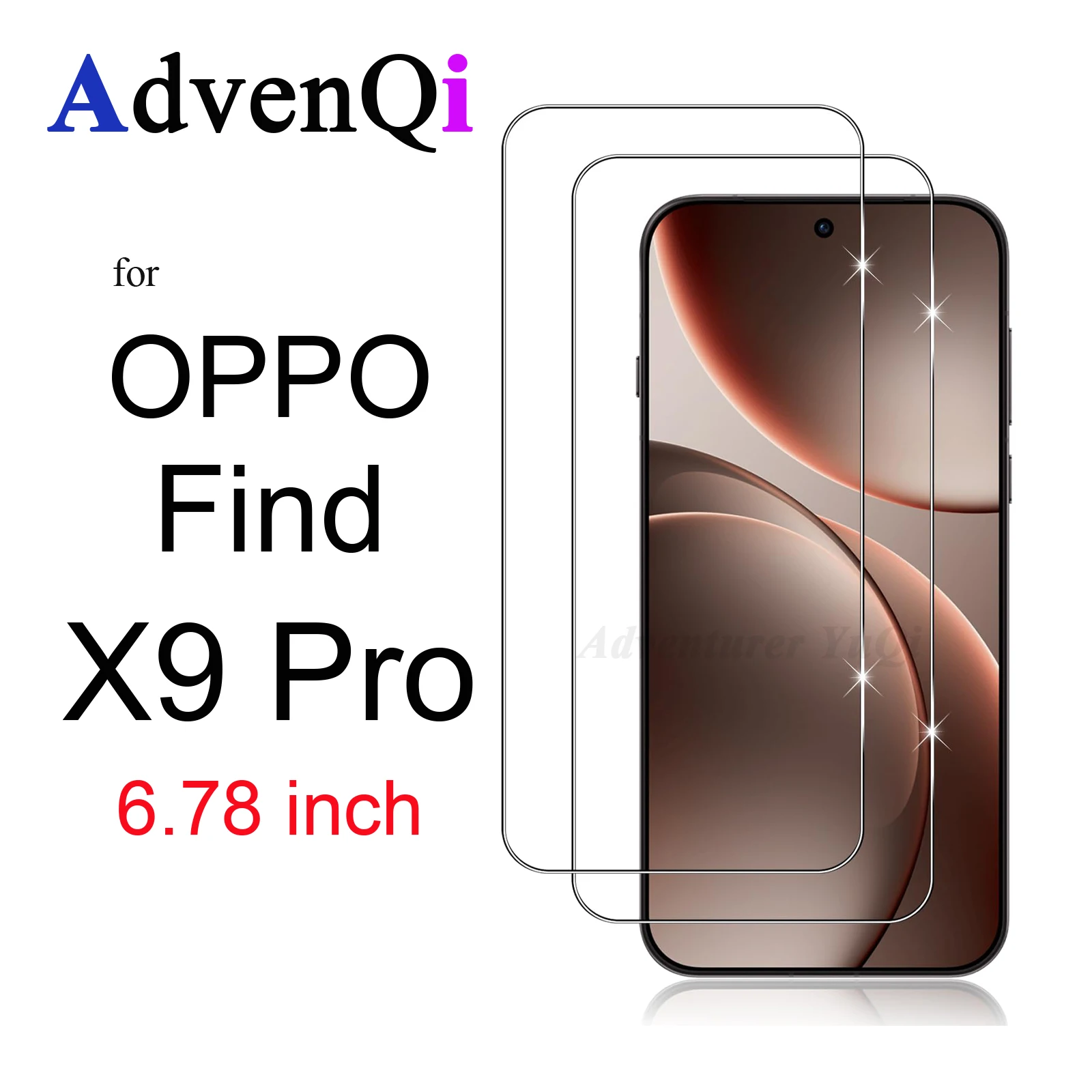 OPPO Find X9 Pro 6.78인치용 스크린 보호 필름 강화유리 HD 9H 투명 투명 안티 스크래치 케이스 호환